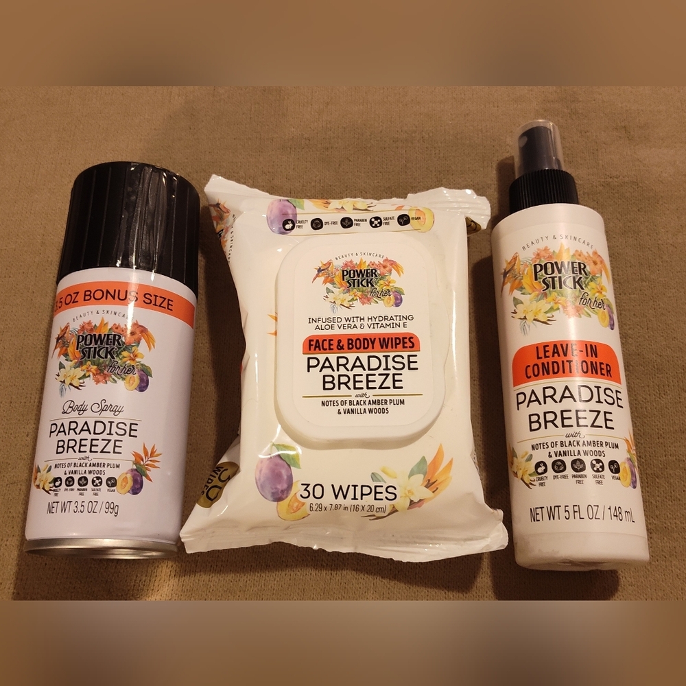 NWT! Power Stick Paradise Breeze Beauty (Set 3 Products)
